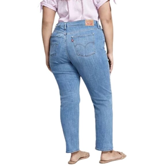 NWT Levi's 724 High-Rise Slim Straight-Leg Distressed Jeans in Slate Fixer - Picture 2 of 8